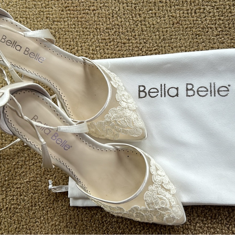 Bella belle wedding shoes in ivory.